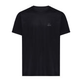 Iqoniq Tikal gerecycled polyester sneldrogend sport t-shirt, zwart (S)