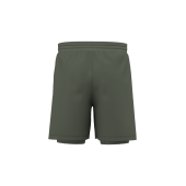 2-in-1 duurzame short met ingewerkte ondershort Sporty Khaki XS