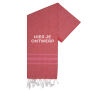 Oxious - Vibe Hammamdoek Gekleurde Strepen - Rood & Fuchsia