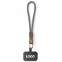 Sleutelhanger & telefoonhouder met koord met leren uiteinde Sleutelhanger & telefoonhouder met koord met leren uiteinde