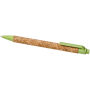 Midar balpen van kurk en tarwestro (zwarte inkt) - Naturel/Appelgroen
