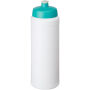 Baseline® Plus grip 750 ml sportfles met sportdeksel - Wit/Aqua Baseline® Plus grip 750 ml sportfles met sportdeksel - Wit/Aqua