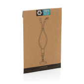 LoopAmp RCS rPET verstelbare telefoonarmband 60W kabel, zwart