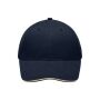Light Brushed Sandwich Cap navy/beige