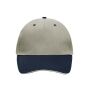 5 Panel Sandwich Cap beige/navy/beige