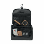 AWAY - Toilettas met ophanghaak in PU - Zwart