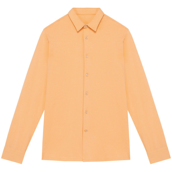 Ecologisch herenoverhemd van jersey Pastel Apricot 3XL