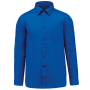 Overhemd in onderhoudsvriendelijk polykatoen-popeline heren Light Royal Blue XS