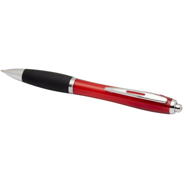 Nash RCS balpen van gerecycled plastic met gekleurde behuizing en zwarte grip (zwarte inkt) - Rood Nash RCS balpen van gerecycled plastic met gekleurde behuizing en zwarte grip (zwarte inkt) - Rood