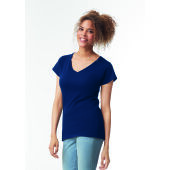 Gildan T-shirt V-Neck SoftStyle SS for her 71 Azalea-2XL