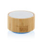 RCS gereycled plastic en bamboe 3W draadloze luidspreker, wit
