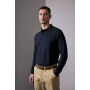 Poloshirt met lange mouw | stretch - Marine, XS
