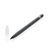 Aluminium inktloze pen met gum, grijs