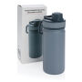 Vacuüm roestvrijstalen fles met sportdop, blauw, blauw