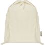 Oregon tas met trekkoord van 140 g/m² GRS gerecycled katoen - Natuur