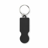 TOKLEY - Sleutelhanger met winkelwagenmuntj - Zwart
