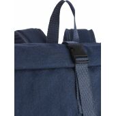 Gerecyclede polycotton (330 gsm) roll-top rugzak Thaddeus blauw