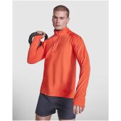 Estambul herensweater met lange mouwen en halve rits - Fire orange - 3XL
