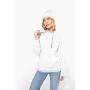 Damessweater met capuchon in contrasterende kleur Orange / White M