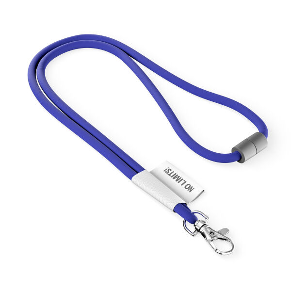 Polyester 2-kleurige koord-lanyard met full color label Polyester 2-kleurige koord-lanyard met full color label
