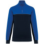 Ecologische uniseks sweater met ritskraag Navy / Royal Blue XXL