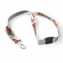 Polyester keycord met gesublimeerde satijnen overlay