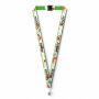 Polyester keycord met gesublimeerde satijnen overlay