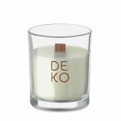 KIVAS WOOD - Plantaardige waskaars 80gr - Transparant