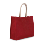 Jute Strandtas Cherry Red / Gold One Size