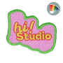 Geborduurde patch met merrow rand
