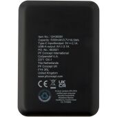 Asama type-C powerbank van 5000 mAh van gerecycled plastic - Zwart