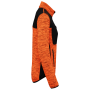 Gerecycled damesjasje in polytricot Fluorescent Orange Melange / Black S