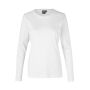 Interlock T-shirt | lange mouw | dames - Wit, M