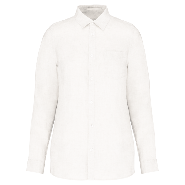 Linnen damesblouse White XXL Linnen damesblouse White XXL