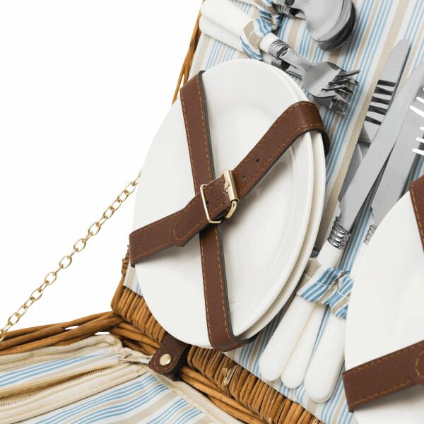 MADISON PARK - Picknickmand beige, blauw, bruin MADISON PARK - Picknickmand beige, blauw, bruin