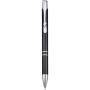 Moneta aluminium balpen (blauwe inkt) - Zwart