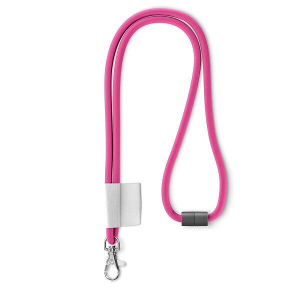 Polyester 2-kleurige koord-lanyard met full color label Polyester 2-kleurige koord-lanyard met full color label