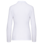 Damespolo lange mouwen White 3XL