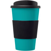Americano® 350 ml geïsoleerde beker met grip - Aquablauw/Zwart Americano® 350 ml geïsoleerde beker met grip - Aquablauw/Zwart