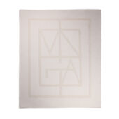 VINGA Monogram GRS deken, gebroken wit