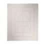 VINGA Monogram GRS deken, gebroken wit
