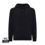 Iqoniq Trivor gerecycled polyester fleece hoodie, zwart (S)