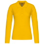 Piqué-damespolo lange mouwen Yellow M Piqué-damespolo lange mouwen Yellow M
