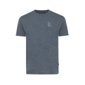 Iqoniq Manuel gerecycled katoen t-shirt ongeverfd, heather navy (XXS)