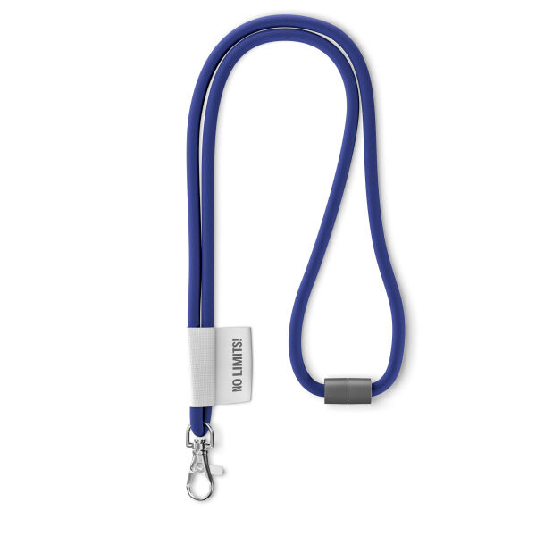 Polyester 2-kleurige koord-lanyard met full color label Polyester 2-kleurige koord-lanyard met full color label