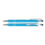 Aluminium touch-stylus balpen Limoges Turquoise - Blauwe inkt