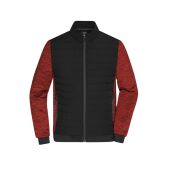 black/red-melange