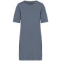 Ecologische verwassen T-shirtjurk Washed Mineral Grey XL