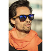 Hiru gespiegelde gepolariseerde zonnebril van rPET/hout in geschenkverpakking - Hout