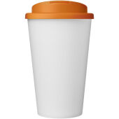 Americano® Eco 350 ml gerecyclede beker met spill-proof deksel - Oranje/Wit